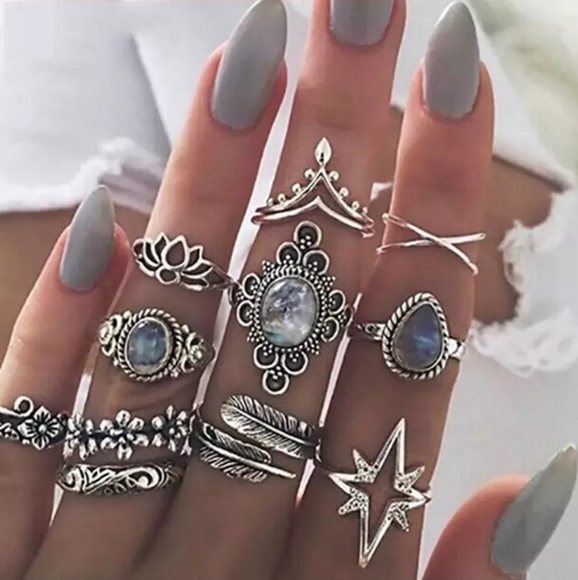 Jewelry - 🎀11 pc. Boho Ring set